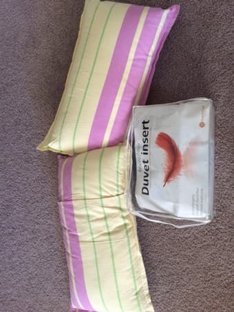almost new pillows and duvet ($25 OBO) 1