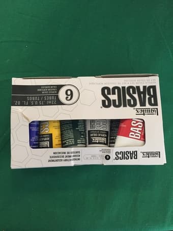 6 Basic acrylic paint tubes- $8 1