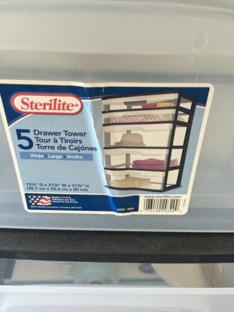 Sterilite 5 drawer wide Tower - $18 2