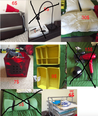 SALE: boxes, letter tray, lamp, comforter... 1