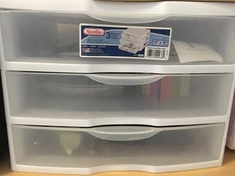 Sterilite 3-Drawer Organizer 15$ 1