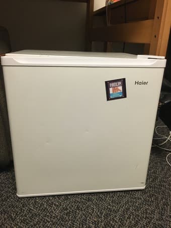 Mini fridge (white-great condition) $50 OBO 1