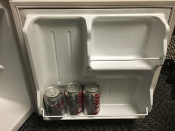 Mini fridge (white-great condition) $50 OBO 2