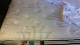 Like new - Bed with storage, mattress, nightstands and lamps - $1250 2