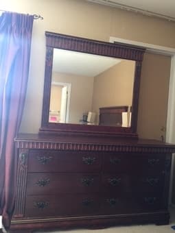 BD set (dresser+chest+headboard+matress box) $150 2