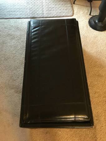 final sale: ottoman, microwave, metal shelf, dish rack 3