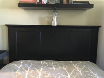 Black wood full/queen bed headboard $50 OBO 1