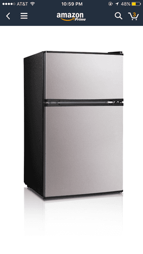 Midea WHD-113FSS1 Double Reversible Door Refrigerator and Freezer, 3.1 1