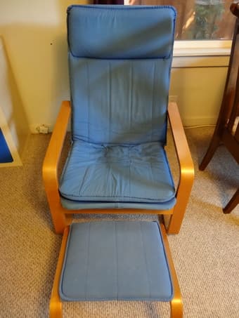 IKEA POANG armchair + ottoman - $70 1