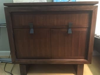 MOVING SALE - ironing board, dining table + chairs, night stands, etc. 1