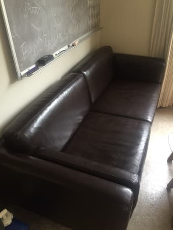 Leather Couch - $75 1