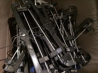 Black Plastic 14" Hangers (Pack of 43) for $25 3