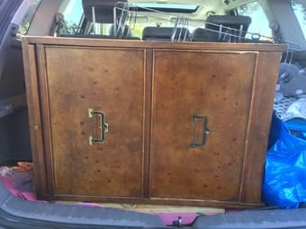 Wood filing cabinet, lightly used $25 1
