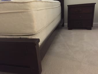 Bed, dresser, and nightstand for sale 1