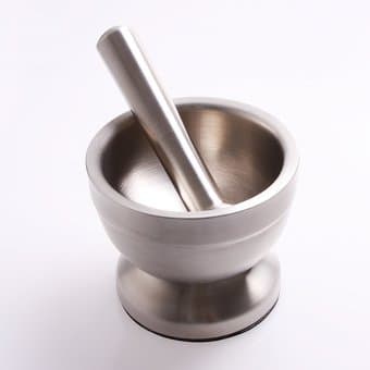 Stainless steel grinder / mortar and pestle 3