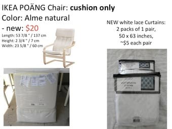 ikea chair Cushion, Curtains 1