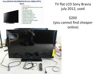 Flat Sony TV LCD, high definition, cheapest online 1