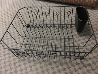 Large dish rack and silverware drawer organizer 1
