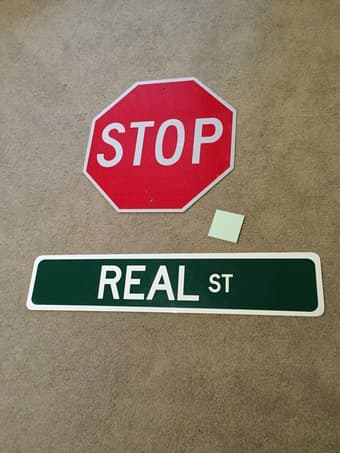 Stop Sign and Real Street Signs 1
