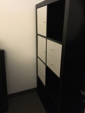 $75 Ikea 4*2 shelf with drawers 1