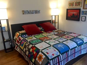 Black King-size bed frame (MALM) ($100) 2