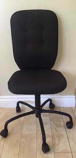 New and already assembled black IKEA office chair w/ wheels ($45) 2