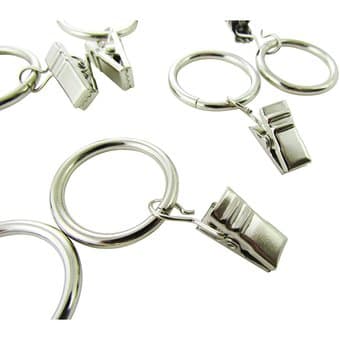 Packs of 8 curtain rings (1", chrome) - $4 each 3