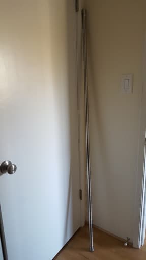 room divider / shower or curtain rod / 72-118" tension rod - $25 3