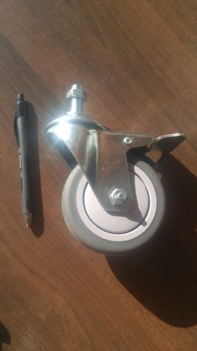 4" Total Lock Casters, Non-Marking Rubber Wheels 1