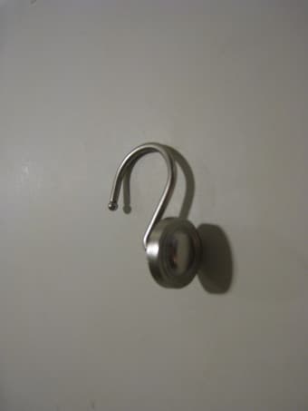 Shower curtain hooks, metal, set of 12 2