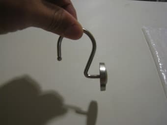 Shower curtain hooks, metal, set of 12 3