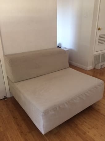 West Elm Tillary Ottoman & Cushion 2
