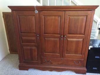 Classic entertainment center cabinet - $48 1