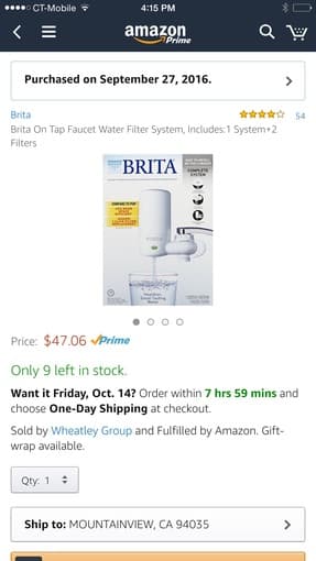 Brita On Tap Faucet Water Filter System, Includes:1 System+2 Filters 1