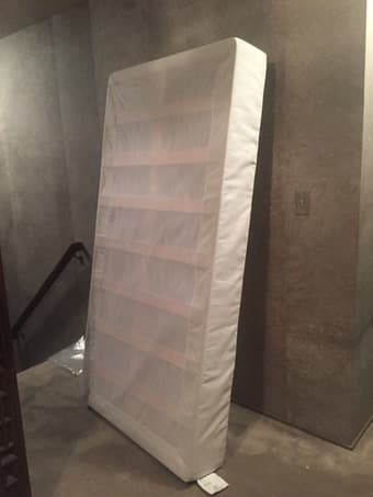 Foundation Twin Bed - Beige Border: $25 OBO (tomorrow only) 2