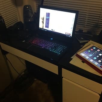Desk, office chair, two small drawers, bookcase ... all for $50 1