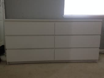 White chest of drawers - $70 1