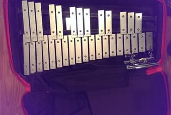Vic Firth Percussion Bells + stand + rolling case - $80 OBO 1