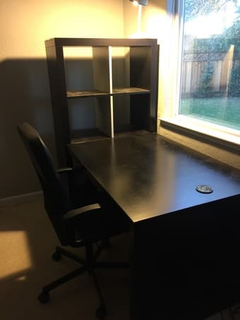 Study table + Shelf + Office chair combo - $70 2