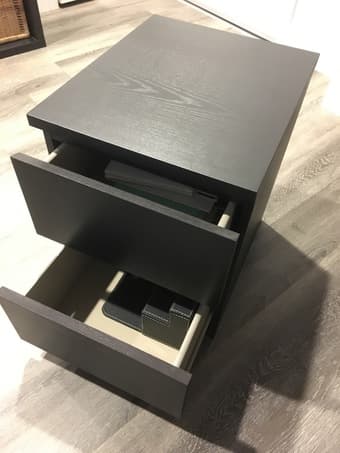 IKEA MALM 2-drawer chest, black brown $30 1