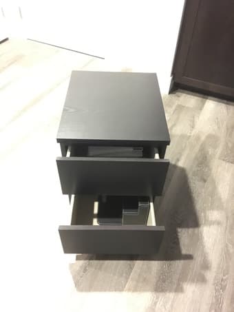 IKEA MALM 2-drawer chest, black brown $30 2