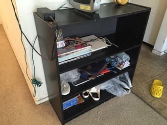 Moving sale! Sofa, Closet, TV stand, Bedstand, Roku, air circulator 2