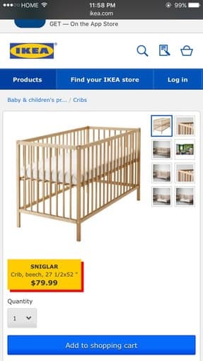 [Almost New] IKEA kids' Bed & Crib including mattress & bumper 2