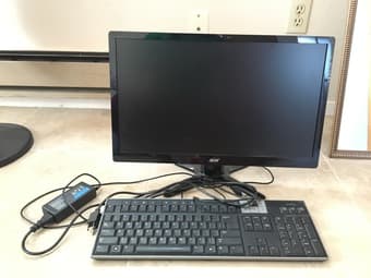 For Sale: Fan (with remote), Vacuum cleaner, Acer monitor+keyboard 2