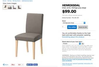 IKEA's HENRIKSDAL Dining Chair for Sale 2