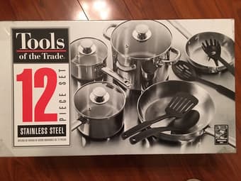 Tools of the Trade Stainless Steel 12-Pc. Cookware Set, NEW 1