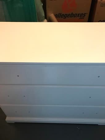 White Ikea Birkeland dresser 3 drawer 3