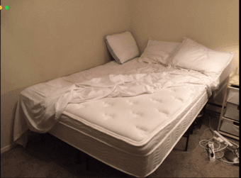 Full mattress 13 Inch and bed frame set (4 month old) 3