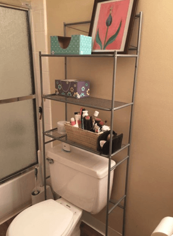 Moving sales! storage and bathroom racks 1