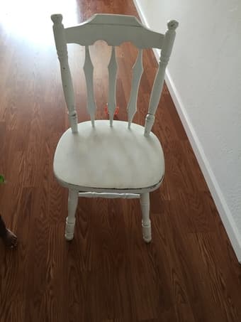 Dining Tables With five Chairs ($60) + Chair $15 + baby chair &10 3